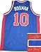 Dennis Rodman Autographed/Hand Signed Detroit Pistons Blue Prostyle Jersey with 2x Champs inscriptio