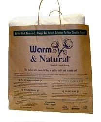 Warm & Natural Cotton Batting King Size By The Each