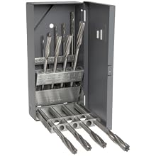 Alvord Polk 127-S-10 High-Speed Steel Chucking Reamer Set, Right Hand Spiral Flute, Uncoated Finish, 15-Piece, 1/16 - 1/2 Inch Sizes in 1/32 Inch Increments