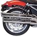 07-08 Harley V-Rod D&D Chrome Even Cut Slip-On Exhaust - Part No. 495-12E