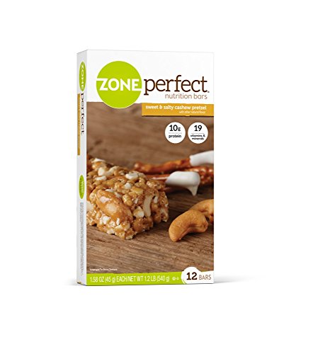 ZonePerfect Nutrition Bars, Sweet N' Salty Cashew Pretzel, 1.58 oz, 12 Count ZonePerfect Nutrition Bars, Sweet N' Salty Cashew Pretzel, 1.58 oz, 12 Count