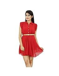 Above the Knee Georgette Summer  Dress