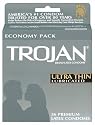 Trojan Ultra Thin Latex Condoms, Lubricated, 36-Count Boxes (Pack of 2)