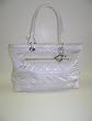 Christian Dior Handbags Tropez Medium Off -White Nylon- Leather NCC443173