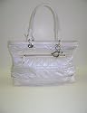 Christian Dior Handbags Tropez Medium Off -White Nylon- Leather NCC443173