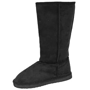 JC Fashion Boots Ladies 12 Inch Microsuede Sherpa Lined Boots