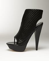 Laura Woven Peep Toe Bootie