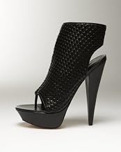 Laura Woven Peep Toe Bootie