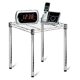 Honey-Can-Do SHF-01504 Commercial Side Table Small Wire Chrome Night Stand
