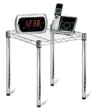 Honey-Can-Do SHF-01504 Commercial Side Table Small Wire Chrome Night Stand