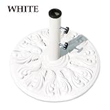 40 lb. European Patio Market Umbrella Stand Base - White