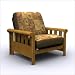 Elite Products 35-2102-008, 38-4000-0XX - Renaissance Sleigh Futon Jr. Twin Chair and Ottoman
