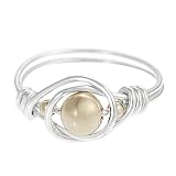 Sterling Silver and Goldfilled Bead Ring .925 Stamp Hypoallergenic, sizes 5, 6, 7, 8, 9