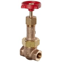 Milwaukee Valve 1182 Series Bronze Gate Valve, Heavy Duty Service, Class 300, Rising Stem, NPT Female
