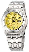 Casio Men's Atomic Waveceptor Yellow Dial Watch #VQ200HDA-9BVCF