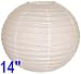 White Chinese/Japanese Paper Lantern/Lamp 14" Diameter - Just Artifacts Brand