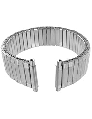 17-22mm Twist-O-Flex Expansion Stainless Silver Tone Metal Watch Band Extra Long