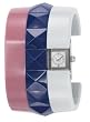 Diesel DZ5162 Acrylic Pink, Grey and Blue Bangle Watch