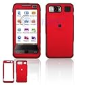 Samsung Omnia i910 Cell Phone Red Rubber Feel Protective Case Faceplate Cover