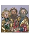 Carvings of Ss. Paul, Matthew and Thomas, from the Predella of the Isenheim Altarpiece, circa 1490 Art Giclee Poster Print by Nikolaus Hagenauer, 18x24