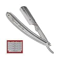 Parker SR1 Stainless Steel Straight Edge Razor and 5 Shark Super Stainless blades