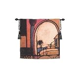 Review ArtExpression  / Ex Otic Retreat II - Artist: a Santana - Fabric Size: 53.00 by 53.00 inches Wall Tapestry with hanging rods and tassels included