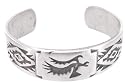 Indian Style Phoenix Pewter Cuff Bracelet