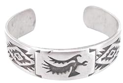 Southwestern Style Phoenix Pewter Cuff Bracelet