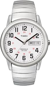 Timex Men's T20461 Easy Reader Silver-Tone Expansion Band Watch