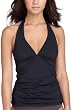 Calvin Klein Women's Shirred Halterkini Swimsuit Top