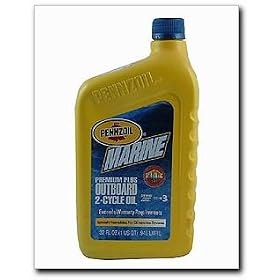 Pennzoil - Marine Synthetic Blend Premium Plus Outboard 2-Cycle Oil, quart (3871)