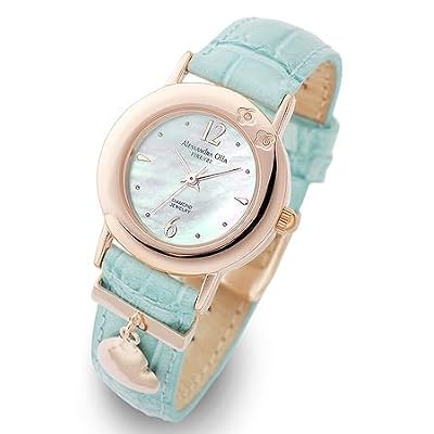 ALESSANDRA OLLA（アレサンドラオーラ） アレサンドラオーラ ハートチャーム付腕時計 天然ダイヤモンド２ポイント AO-630-BL レディス・クォーツ レディース腕時計 (wa-wa-alo-00021-l)