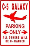 C-5 GALAXY PARKING military pilot hobby sign
