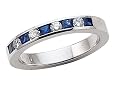 0.70 cttw Genuine Sapphire Anniversary Ring / Band by Karina B(tm) - Platinum, 18kt White or Yellow Gold