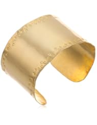 Devon Leigh Hammered Edge Gold Dipped Cuff Bracelet, 5.75"