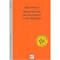 Manuel de droit des successions et des lib�ralit�s