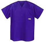 LSU LOGO Tigers Louisiana State University LSU Scrubs Top Shirt-Size XL- For HIM or HER -Officially Licensed NCAA College Logo Apparel For HIM or HER - DRAWSTRING Waist -Officially Licensed NCAA College Logo Apparel SEARCH BROAD BAY SCRUB FOR OTHER Colle