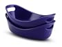 Rachael Ray Bubble and Brown Set of 2 Stoneware 12-Ounce Au Gratin Dishes, Blue