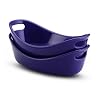 Rachael Ray Bubble and Brown Set of 2 Stoneware 12-Ounce Au Gratin Dishes, Blue