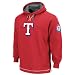 MLB Texas Rangers The Liberation Hooded Fleece Pullover, Athletic Red/Granite/White, Medium