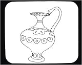 Mouse Pad with black and white , Greece, decorative, art, design, handle, craft, earthenware, pot, vase, Europe, jar, urn