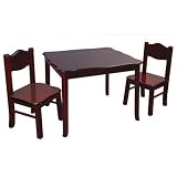 Guidecraft G86202 Classic Chairs Kids Table, Espresso