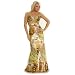 Formal Beaded Print Dress