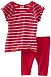 Splendid Littles Baby-girls Infant Stripe Mix Tunic And Legging Set, Azalea, 12-18 Months