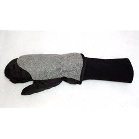 SnowStoppers STAY-ON Fleece Mittens (Small for ages 2-4, Gray)