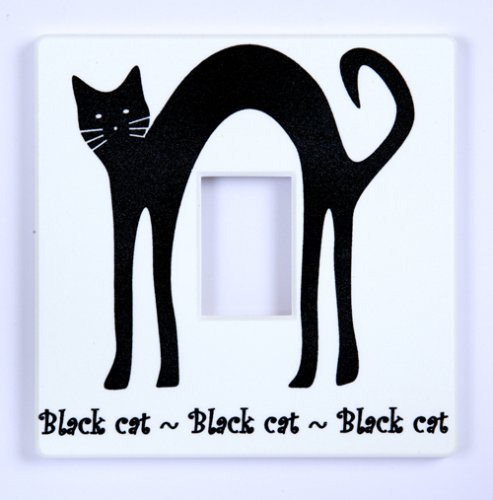 Childrens Toyshop  Toys : Black Cat Light Switch Cover