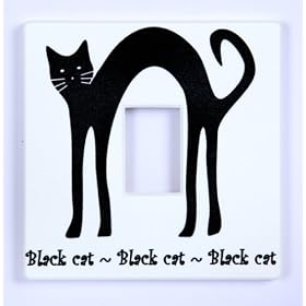 Black Cat Light Switch Cover
