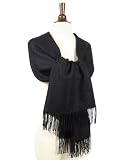 Apparel : Black Baby Alpaca and Silk Shawl