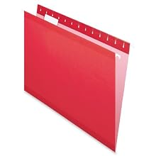 Pendaflex  Hanging Folder, Red, 1/5 Tab, Letter, 25 Box,4152 1/5 RED