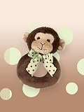 Baby Plush Monkey Ring Rattle - Bearington Lil Giggles